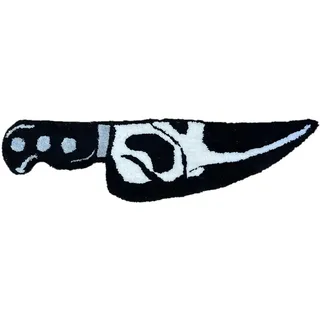 Cocoarm Totenkopf Messer Teppich Horror, Schrei Messermatte für Schlafzimmer Sofa Nachttisch Bodenmatte Bereich Haus willkommen Geistermatte (50,8 cm)