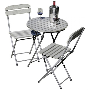 Garden Pleasure Lugo Set 3-tlg. grau klappbar