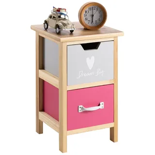 CARO-Möbel Kommode Esta , Holzwerkstoff , getrocknete Naturmaterialien , Mode , 25x42x25 cm , Babymöbel & Kindermöbel, Babyzimmer, Babyregale & Kinderregale