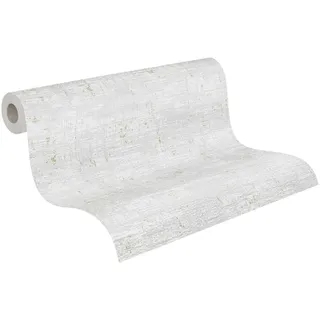 Livingwalls Tapete 396573 Industrial mit Struktur in Grau, Silber - hochwertige Design Tapete mit Metalliceffekt in Gold für verschiedene Räume - 10,05m x 0,53m