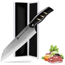 OREMAKE Damastmesser Kochmesser scharfes Küchenmesser aus Damaststahl, Japanisches Messer 20,3cm Chefmesser mit G10 Griff für Gemüse & Fleisch inkl. Geschenkbox