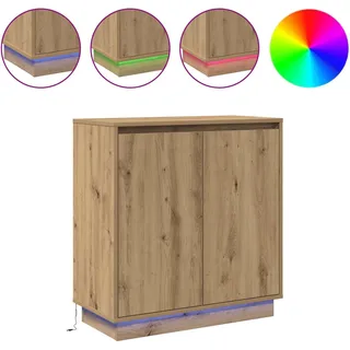 LED-Sideboard für Artisan-Eiche 71 x 34,5 x 75 cm - Braun