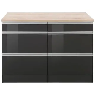 kochstation Unterschrank KS-Ohio 120 x 60 x 85 cm Grau