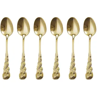 Gräwe 6 Stück Espressolöffel, Farbe gold