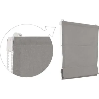 Raffrollo Faltrollo 120x175 cm Grau Jalousie Premium - Grau
