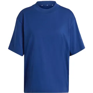 adidas Damen Essentials Contemporary Logo Boyfriend T-Shirt, Dark Blue, XXS