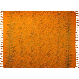 Wogeka Sarong – Blickdichtes luftiges Strandtuch in Orange Gelb für Damen & Herren als Pareo Wickelrock Cover Up Strandkleid Wrap für den Strand 22