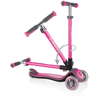 GLOBBER Elite Deluxe mit Leuchtrollen pink