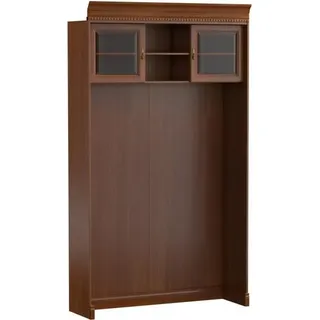 Klassische Paneel mit Wandregal und Beleuchtung Bettwand Wandverkleidung BA-16 - Braun