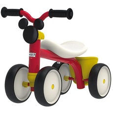 Smoby Toys - Mickey Mouse Rutschfahrzeug Rookie ab 1 Jahr - Rutscher aus Metall mit 4 Flüsterrädern, ergonomischem Sitz und Aufbewahrungsbox - für Kinder ab 12 Monaten (bis 25 kg)
