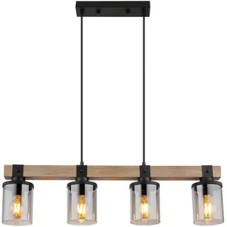 GLOBO Lighting 4-flg. 10 cm zylinderförmig schwarz matt