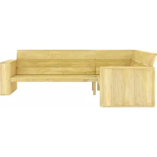 vidaXL Garten-Eckbank 239 cm Kiefernholz Imprägniert - Braun