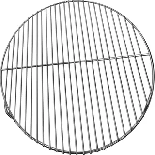 Mucola Grillrost Edelstahl Grillgitter universal abnehmbare Griffe BBQ - 55 cm inkl. 2 Griffe - Silber