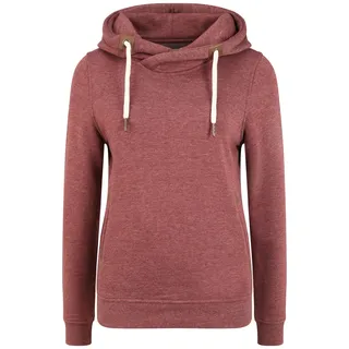Kapuzenpullover OXMO "Hoodie OXVicky", Damen, Gr. S, rot (wine r mel), Obermaterial: 80% Polyester PES. 20% Baumwolle CO., Sweatshirts Kapuzenpullover