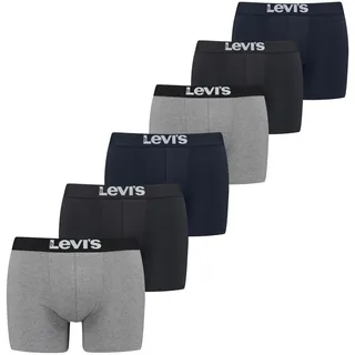 Levi's Levi's® Boxershorts 6er-Packer Packung, mit breitem Logobund, blau