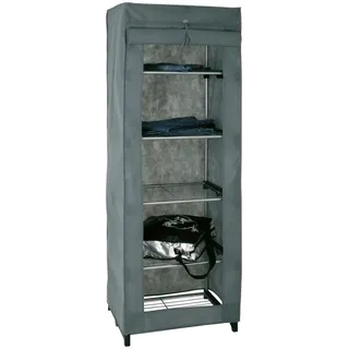 Haku-Möbel HAKU Möbel Stoffschrank, 44741 anthrazit 60,0 x 50,0 x 173,0 cm