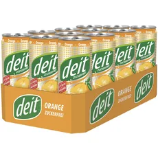 DEIT Orange Dose - Zuckerfreies Erfrischungsgetränk im 12er Pack (12 x 330 ml) -Kalorienarme Limonade, Natürliche Zutaten, Spritziger Orangengeschmack