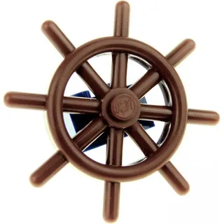 1x Lego Steuerrad 2x4x4 rot braun Pin Schiff Rad Boot Stein 1x2 blau 3700 4790