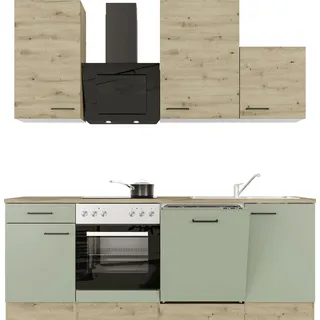 Flex-Well Küchenzeile Cara 220 cm grün