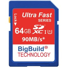 BigBuild Technology 64GB Ultra-schnell 90MB/s SD SDHC Speicherkarte für Sony Cybershot DSC RX100M3 Kamera