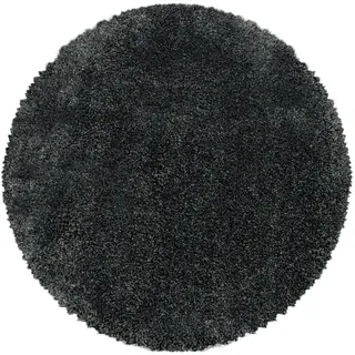 Fluffy 3500 Hochflorteppich Ø 160 cm grau