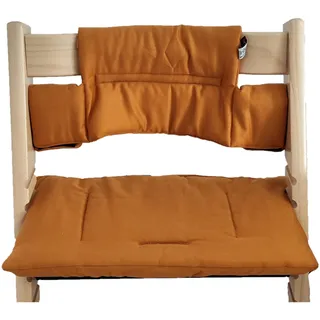 Shabany® Hochstuhl Sitzkissen 100% Bio Baumwolle | Classic Kissen Sitzbezug | Hochstuhlauflage | 2-teilig passend für Stokke Tripp Trapp Kinderhochstuhl |maschinenwaschbar | einfache Befestigung
