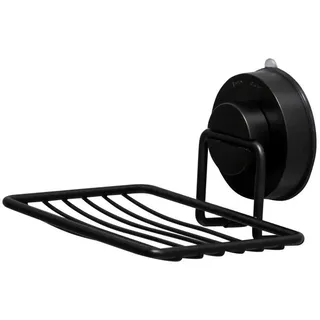 Sadena Seifenkorb , Schwarz , Metall , 13x8x12.2 cm , Badaccessoires, Seifenschalen
