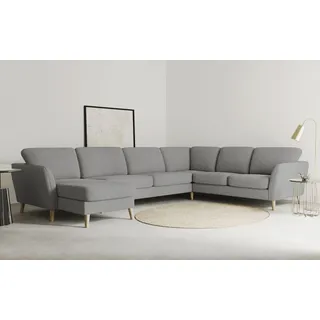 OTTO home Wohnlandschaft Polyester 349cm U-Form Grau