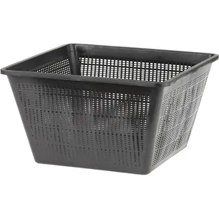 Teichpflanzkorb Teichkorb Blumenkorb 23x23 cm eckig Kunststoff schwarz circa 7 l