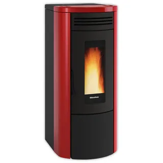 La Nordica-Extraflame Bodensee Hydro 5.0 Stahl Rot/Abdeckplatte Bordeaux