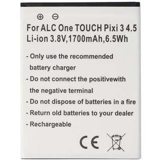 AccuCell Akku passend für Alcatel One Touch Pixi 3 4.5, Li-Ion, 3,8V, 1700mAh, 6,5Wh