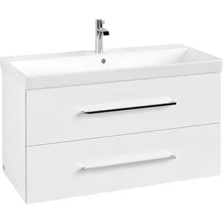 VB WaschbeckenUS Avento 980x514x452mm 2 Ausz. Waschbecken m.tig Crystal White