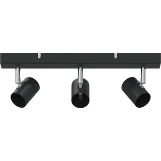 vidaXL Deckenstrahler mit Strahlern Schwarz 38 x 6,5 x 11,5 cm Metall - Schwarz