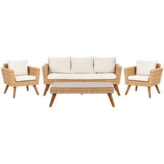 Beliani Vittoria Set 5-tlg. Beige/Weiß/Braun