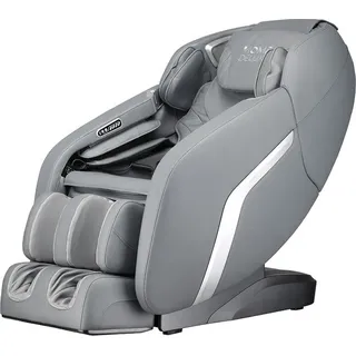 HOME DELUXE - Massagesessel DUNES Anthrazit - inkl. Zero Gravity Funktion, Bluetooth und Heizung I Massagestuhl Relaxsessel mit Wärmefunktion - Grau