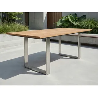 Tisch Saragossa Teak Edelstahl - 210 x 95 cm