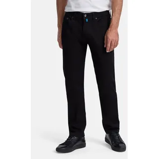 Tapered-fit-Jeans PIERRE CARDIN "Lyon Tapered", Herren, Gr. 32, Länge 34, schwarz (schwarz schwarz raw), Web, Obermaterial: 70% Baumwolle, 24% Lyocell, 4% Polyester, 2% Elasthan, lang, Jeans Tapered-fit-Jeans