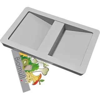 Hailo Deckel 1068589 mit Aufkleber Biomüll für Inneneimer hellgrau - Bunt