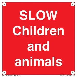 Schriftzug "Slow Children and animes", 100 x 100 mm, S10