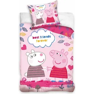 Peppa Pig Bettbezug beste Freunde für immer 140 x 200 cm - 60x70cm