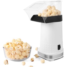 Nictemaw Heißluft-Popcorn-Maker, Elektrischer, ölfreier Popcorn-Maker, 1200 W, Weiß