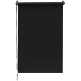 Sekey Verdunklungsrollo ohne Bohren Klemmfix 60 cm breit, Seitenzugrollo Hitzeschutz Sichtschutz und Sonnenschutz Wandmontage Deckenmontage Klemmrollo für Fenster & Tür, 60 x 130cm, Schwarz