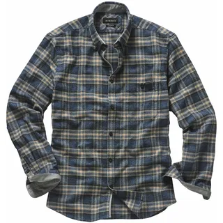 Geradliniges Flanellhemd Blau S