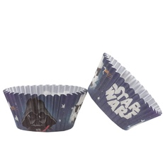 Dekozauber24 Muffinförmchen Star Wars, 25 Stück, 5cm, Muffinschalen Cupcake Backform Papier