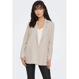 Jerseyblazer JDY "JDYGEGGO L/S BLAZER JRS NOOS", Damen, Gr. M, grau (chateau gray), Jersey, Obermaterial: 95% Polyester, 5% Elasthan, unifarben, loose fit hüftbedeckend, V-Ausschnitt, Blazer Jerseyblazer