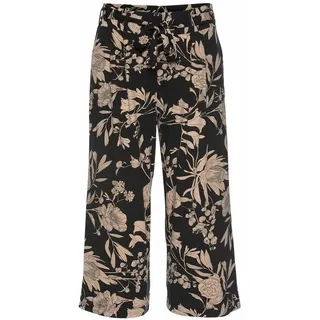 LASCANA LASCANA, Culotte mit Blumendruck, Stoffhose, Stretch, grau