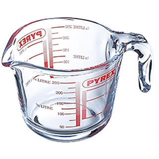 Pyrex Messbecher aus Glas, Transparent, 0,25 l