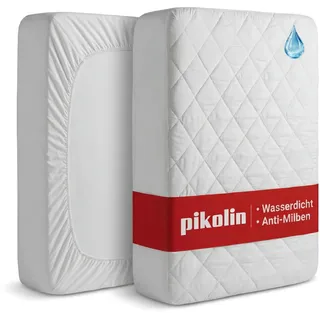 PIKOLIN Wasserdichter Matratzenschoner 200x200 cm, Gesteppt & Atmungsaktiv, Silktouch-Gefühl, OEKO-TEX zertifiziert, bis 32 cm Höhe, Weich wattiert