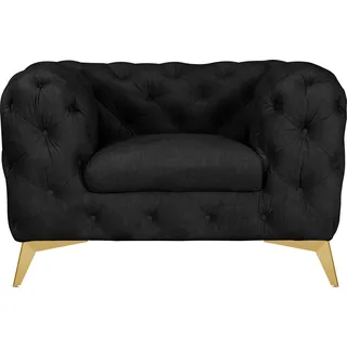 Home Affaire Chesterfield-Sessel Glynis Polyester 125 x 75 x 97 cm Grau