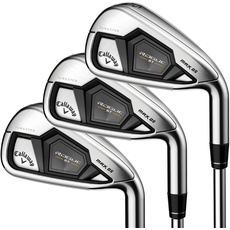 Callaway Golf Rogue ST Max OS Eisen-Set (rechte Hand, Stahlschaft, Regular Flex, 6 Eisen - PW, SW, Set mit 6 SCHL?gern)